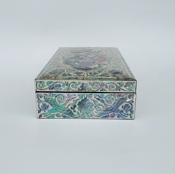 Vintage japanese mother of pearl jewelry box - Picture 3 of 11